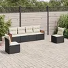 Image de vidaXL Salon de Jardin avec Coussins 6 pcs, Canapés de Terrasse, Ensemble de Meubles de Patio, Mobilier d'Extérieur, Noir 3227540