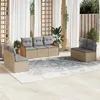 Image de vidaXL Salon de Jardin avec Coussins 7 pcs, Canapés de Terrasse, Ensemble de Meubles de Patio, Mobilier d'Extérieur, Beige 3227557