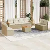 Image de vidaXL Salon de Jardin avec Coussins 9 pcs, Canapés de Terrasse, Ensemble de Meubles de Patio, Mobilier d'Extérieur, Beige 3227577