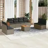 Image de vidaXL Salon de Jardin avec Coussins 9 pcs, Canapés de Terrasse, Ensemble de Meubles de Patio, Mobilier d'Extérieur, Gris 3227579