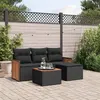 Image de vidaXL Salon de Jardin avec Coussins 5 pcs, Canapés de Terrasse, Ensemble de Meubles de Patio, Mobilier d'Extérieur, Noir 3227588