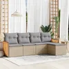 Image de vidaXL Salon de Jardin avec Coussins 5 pcs, Canapés de Terrasse, Ensemble de Meubles de Patio, Mobilier d'Extérieur, Beige 3227599