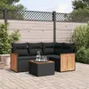 Image de vidaXL Salon de Jardin avec Coussins 5 pcs, Canapés de Terrasse, Ensemble de Meubles de Patio, Mobilier d'Extérieur, Noir 3227616
