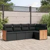 Image de vidaXL Salon de Jardin avec Coussins 5 pcs, Canapés de Terrasse, Ensemble de Meubles de Patio, Mobilier d'Extérieur, Noir 3227623