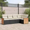 Image de vidaXL Salon de Jardin avec Coussins 5 pcs, Canapés de Terrasse, Ensemble de Meubles de Patio, Mobilier d'Extérieur, Noir 3227624