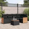 Image de vidaXL Salon de Jardin avec Coussins 6 pcs, Canapés de Terrasse, Ensemble de Meubles de Patio, Mobilier d'Extérieur, Noir 3227630