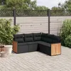 Image de vidaXL Salon de Jardin avec Coussins 5 pcs, Canapés de Terrasse, Ensemble de Meubles de Patio, Mobilier d'Extérieur, Noir 3227637