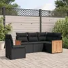 Image de vidaXL Salon de Jardin avec Coussins 5 pcs, Canapés de Terrasse, Ensemble de Meubles de Patio, Mobilier d'Extérieur, Noir 3227651