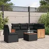 Image de vidaXL Salon de Jardin avec Coussins 6 pcs, Canapés de Terrasse, Ensemble de Meubles de Patio, Mobilier d'Extérieur, Noir 3227658