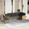 Image de vidaXL Salon de Jardin avec Coussins 6 pcs, Canapés de Terrasse, Ensemble de Meubles de Patio, Mobilier d'Extérieur, Gris 3227698