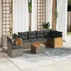 Image de vidaXL Salon de Jardin avec Coussins 7 pcs, Canapés de Terrasse, Ensemble de Meubles de Patio, Mobilier d'Extérieur, Gris 3227705