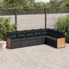Image de vidaXL Salon de Jardin avec Coussins 7 pcs, Canapés de Terrasse, Ensemble de Meubles de Patio, Mobilier d'Extérieur, Noir 3227707