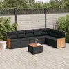 Image de vidaXL Salon de Jardin avec Coussins 8 pcs, Canapés de Terrasse, Ensemble de Meubles de Patio, Mobilier d'Extérieur, Noir 3227714