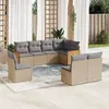 Image de vidaXL Salon de Jardin avec Coussins 8 pcs, Canapés de Terrasse, Ensemble de Meubles de Patio, Mobilier d'Extérieur, Beige 3227725