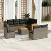 Image de vidaXL Salon de Jardin avec Coussins 9 pcs, Canapés de Terrasse, Ensemble de Meubles de Patio, Mobilier d'Extérieur, Gris 3227733