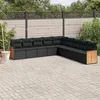 Image de Salon de jardin modulable Vidaxl resine tressee noir 9 pieces x 59 x 69 9 personnes