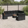 Image de Salon de jardin modulable Vidaxl resine tressee noir 11 pieces x 59 x 69 10 personnes
