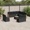Image de Salon de jardin modulable Vidaxl resine tressee noir 12 pieces x 59 x 69 11 personnes