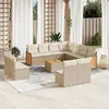 Image de Salon de jardin modulable VIDAXL rotin beige 12 pieces x 59 x 69