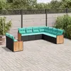 Image de Salon de jardin GENERIQUE noir 9 pieces resine tressee 62 x 55 x 69 cm