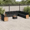 Image de vidaXL Salon de Jardin avec Coussins 12 pcs, Canapés de Terrasse, Ensemble de Meubles de Patio, Mobilier d'Extérieur, Noir 3227812