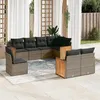 Image de vidaXL Salon de Jardin avec Coussins 8 pcs, Canapés de Terrasse, Ensemble de Meubles de Patio, Mobilier d'Extérieur, Gris 3227845