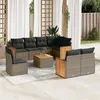 Image de vidaXL Salon de Jardin avec Coussins 9 pcs, Canapés de Terrasse, Ensemble de Meubles de Patio, Mobilier d'Extérieur, Gris 3227852
