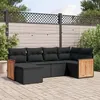 Image de vidaXL Salon de Jardin avec Coussins 6 pcs, Canapés de Terrasse, Ensemble de Meubles de Patio, Mobilier d'Extérieur, Noir 3227854