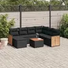 Image de vidaXL Salon de Jardin avec Coussins 8 pcs, Canapés de Terrasse, Ensemble de Meubles de Patio, Mobilier d'Extérieur, Noir 3227889