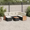Image de vidaXL Salon de Jardin avec Coussins 8 pcs, Canapés de Terrasse, Ensemble de Meubles de Patio, Mobilier d'Extérieur, Noir 3227890