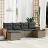 Image de vidaXL Salon de Jardin avec Coussins 6 pcs, Canapés de Terrasse, Ensemble de Meubles de Patio, Mobilier d'Extérieur, Gris 3227901