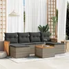 Image de vidaXL Salon de Jardin avec Coussins 7 pcs, Canapés de Terrasse, Ensemble de Meubles de Patio, Mobilier d'Extérieur, Gris 3227908