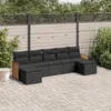 Image de vidaXL Salon de Jardin avec Coussins 7 pcs, Canapés de Terrasse, Ensemble de Meubles de Patio, Mobilier d'Extérieur, Noir 3227910