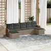 Image de vidaXL Salon de Jardin avec Coussins 7 pcs, Canapés de Terrasse, Ensemble de Meubles de Patio, Mobilier d'Extérieur, Gris 3227915