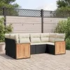 Image de vidaXL Salon de Jardin avec Coussins 6 pcs, Canapés de Terrasse, Ensemble de Meubles de Patio, Mobilier d'Extérieur, Noir 3227939