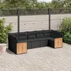 Image de vidaXL Salon de Jardin avec Coussins 7 pcs, Canapés de Terrasse, Ensemble de Meubles de Patio, Mobilier d'Extérieur, Noir 3227945