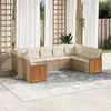 Image de vidaXL Salon de Jardin avec Coussins 9 pcs, Canapés de Terrasse, Ensemble de Meubles de Patio, Mobilier d'Extérieur, Gris 3227957