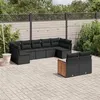 Image de vidaXL Salon de Jardin avec Coussins 9 pcs, Canapés de Terrasse, Ensemble de Meubles de Patio, Mobilier d'Extérieur, Noir 3227966