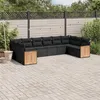 Image de vidaXL Salon de Jardin avec Coussins 10 pcs, Canapés de Terrasse, Ensemble de Meubles de Patio, Mobilier d'Extérieur, Noir 3228001