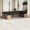 Image de vidaXL Salon de Jardin avec Coussins 10 pcs, Canapés de Terrasse, Ensemble de Meubles de Patio, Mobilier d'Extérieur, Gris 3228006