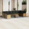 Image de vidaXL Salon de Jardin avec Coussins 11 pcs, Canapés de Terrasse, Ensemble de Meubles de Patio, Mobilier d'Extérieur, Gris 3228013