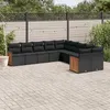 Image de Salon de jardin modulable VIDAXL resine tressee noir 10 pieces x 59 x 69 10 personnes