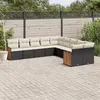 Image de vidaXL Salon de jardin 10 pcs avec coussins noir résine tressée 3228030
