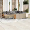 Image de Salon de jardin modulable VIDAXL 11 pieces 12 personnes resine tressee 62 x 59 x 69 cm beige