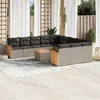 Image de vidaXL Salon de Jardin avec Coussins 12 pcs, Canapés de Terrasse, Ensemble de Meubles de Patio, Mobilier d'Extérieur, Gris 3228118