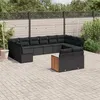 Image de Salon de jardin modulable Vidaxl noir resine tressee 12 personnes x 59 x 69 12 pieces