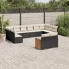 Image de Salon de jardin modulable VIDAXL resine tressee noir 12 pieces x 59 x 69 12 personnes