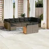 Image de vidaXL Salon de Jardin avec Coussins 12 pcs, Canapés de Terrasse, Ensemble de Meubles de Patio, Mobilier d'Extérieur, Gris 3228125