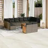 Image de Salon de jardin modulable VIDAXL rotin gris 13 pieces x 59 x 69 12 personnes