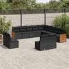 Image de vidaXL Salon de Jardin avec Coussins 13 pcs, Canapés de Terrasse, Ensemble de Meubles de Patio, Mobilier d'Extérieur, Noir 3228162